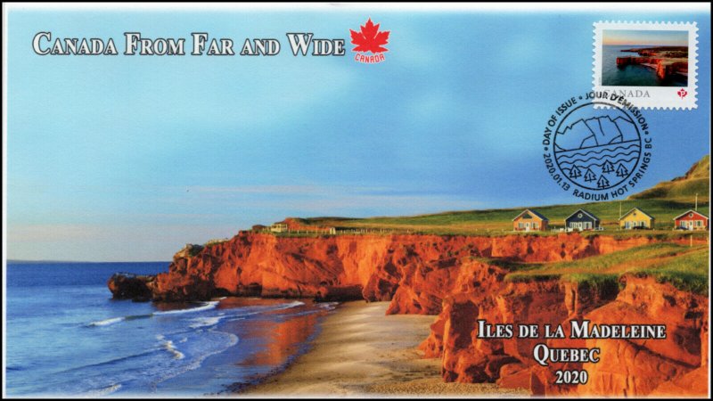 CA20-012, 2020, From Far and Wide, Pictorial Postmark, First Day Cover, Iles de