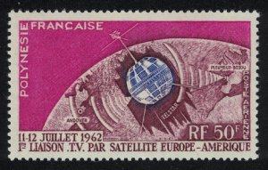 Fr. Polynesia Space 1st Trans-Atlantic Satellite Link 1962 MNH SG#23