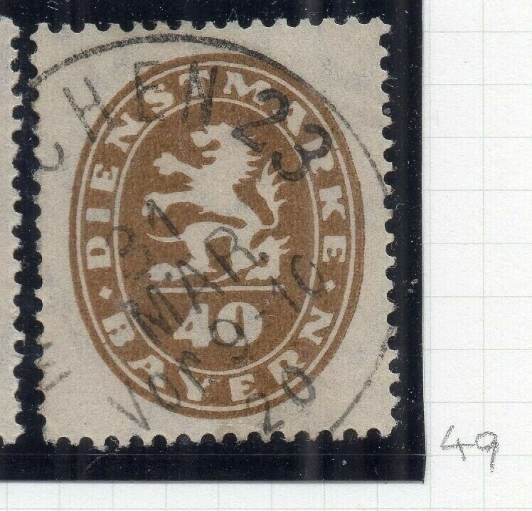 Bayern 1920 Official Early Issue Fine Used 40pf. NW-10758