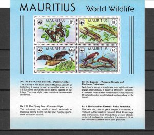 MAURITIUS 1978 WWF MS 561 MNH Cat £55