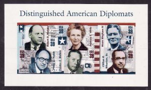 (F) USA #4076 American Diplomats Souvenir Sheet  MNH