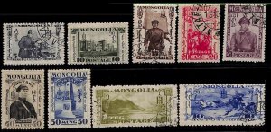 ZA0167a - MONGOLIA - STAMPS - Michel # 48-55 + 58 Fine Used-