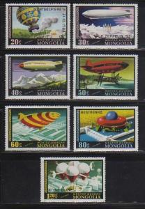 Mongolia MNH sc# C93-9 Balloons Zeppelins 2012CV $4.60