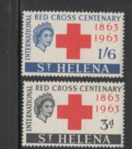 ST. HELENA #174-175 1963 RED CROSS ISSUE MINT VF LH O.G bb