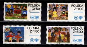 Poland Scott 2314-2317 Used  Children's Art set