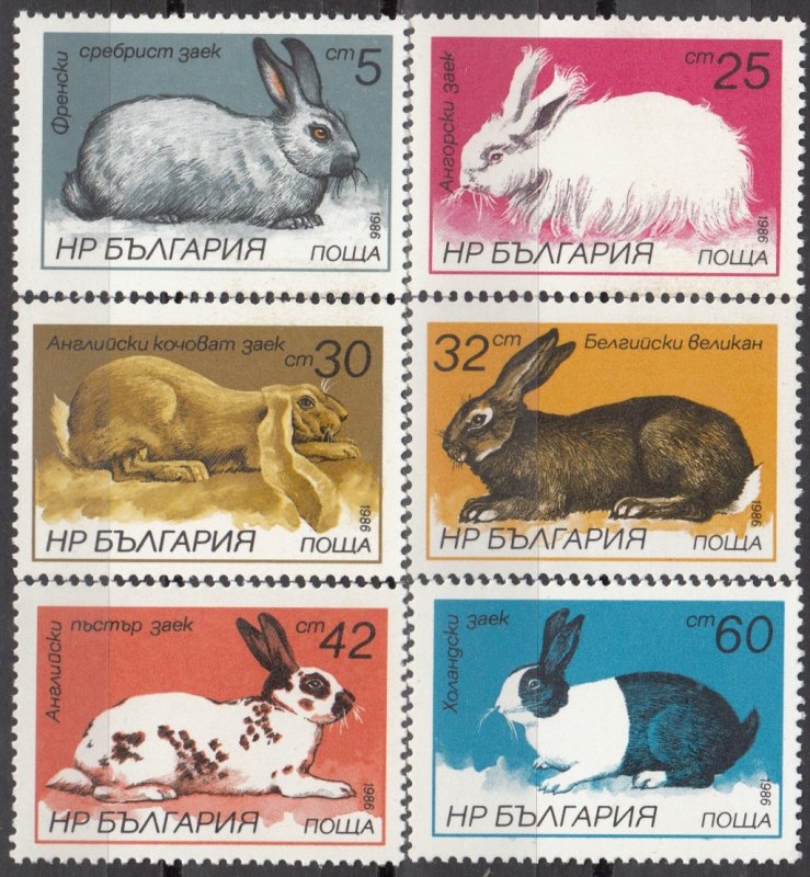 1986 Bulgaria 3447-3452 Fauna 5,00 €