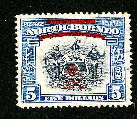 North Borneo Stamps # 207 Superb Used Red Cancel Scott Value $375.00