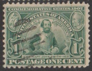U.S. Scott #328 John Smith - Jamestown Stamp - Used Single
