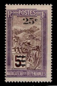 Madagascar Malagasy Scott 137 mint hinged MH*  surcharged stamp