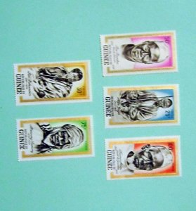 Guinea - 258-62, MNH Set. African Heros, Martyrs. SCV- $5.50