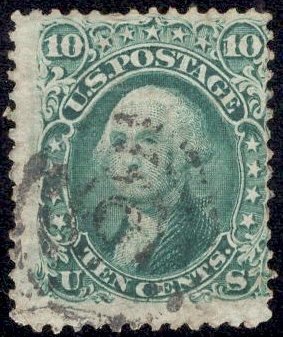 US Stamp #89 10c Washington E GRILL USED SCV $325.