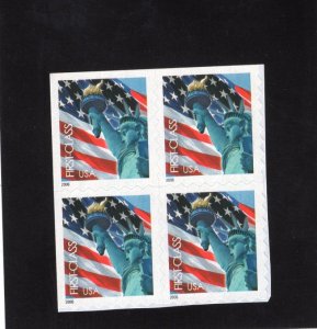 3975 Flag & Miss Liberty, MNH blk/4