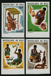 Mali 221-224 imperf.MNH.Michel 448B-451B. Artisans of Mali 1974.Weaver,Potter, 