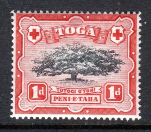 TONGA +  1942-49 +  SG 74 + 1d   value  +    Lightly Hinged + 2