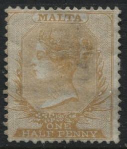 Malta QV 1882 1/2d orange unused no gum