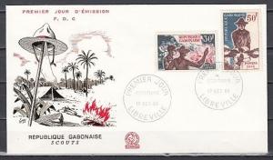 Gabon, Scott cat. 200-201. Scouting issue on a First day cover. ^