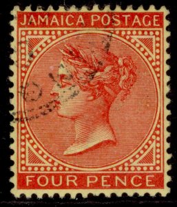 JAMAICA GV SG50, 4d red/yellow, FINE USED.