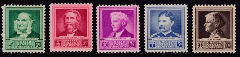 United States 1940 Famous American Issue Complete (35) Scott 859-893 All VF/NH