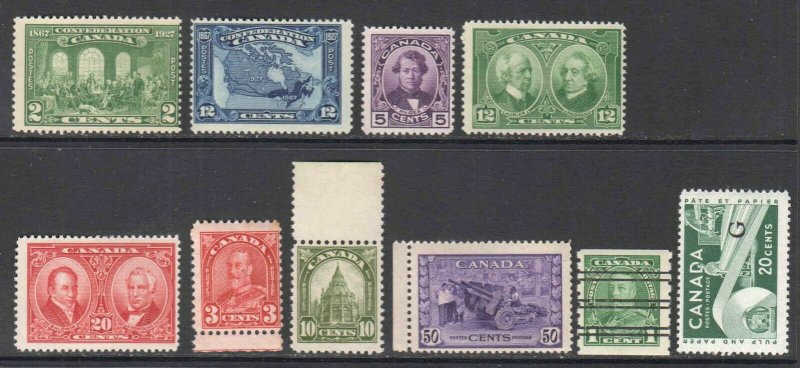 CANADA 142//261 OG NH U/M SOUND $195 SCV COLLECTION LOT LAST 2 NOT COUNTED