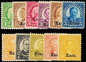 U.S. 1923-37 ISSUES 658-68  Mint (ID # 111138)