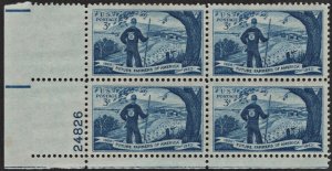 SC#1024 3¢ Future Farmers of America Plate Block: LL #24826 (1953) MNH*