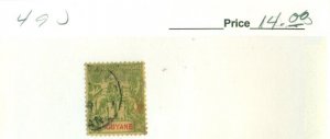 FRENCH GUIANA #49, Used, Scott $14.00