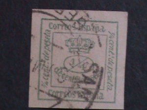 ​SPAIN -1872 SC#174 KINGDOM--FANCY CANCEL STAMP-VF-151 YEARS OLD HARD TO FIND