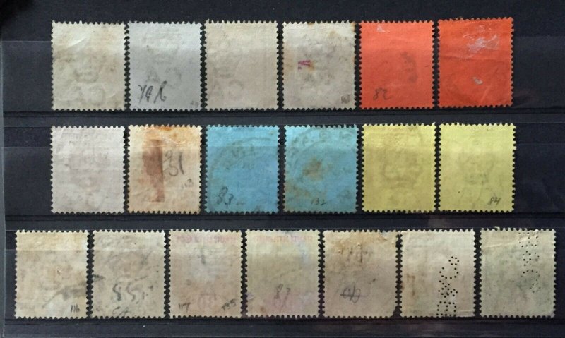 MALAYA Straits Settlements 1902 KEVII 19V Variety&Shades Used SG#110-121 M3631