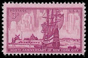 PCBstamps   US #1027 3c New York City, MNH, (12)