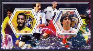 CHAD - 2014 - Footballers of the World - Perf 2v Sheet #2 - M N H -Private Issue