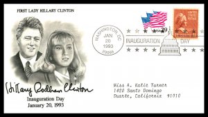 1993 Bill Clinton Inauguration – Hillary Clinton – Unknown Cachet