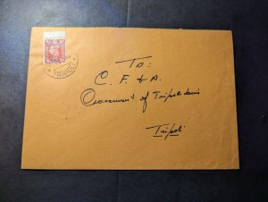 1951 British Occupied Libya BA Tripolitania Overprint Cover to Tripoli