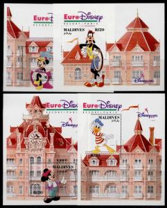 Maldives 1827 -31 MNH Impressionists of Euro Disney, Art, Architecture