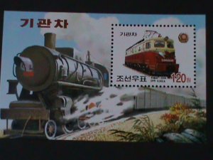 ​KOREA-2004-SC#4406-ELECTRIC LOCOMOTIVE TRAIN-MNH-S/S-VF WE SHIP TO WORLDWIDE