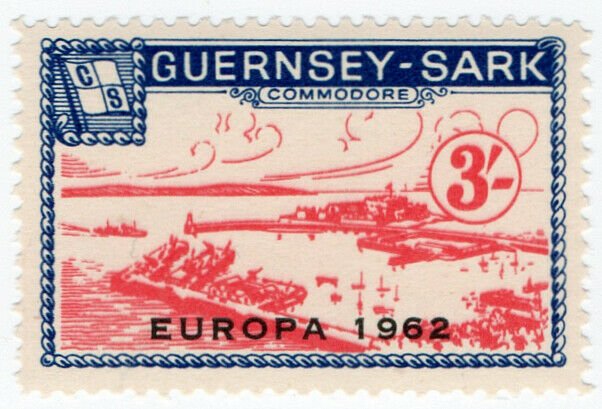 (I.B-JA) Guernsey Cinderella : Isle of Sark 3/- (Commodore Shipping)