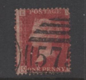 Great Britain  Scott # 33   used single plate # not readable