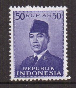 Indonesia   #400  MNH  1951   President Sukarno   50r