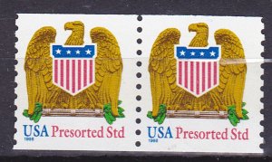 Pair 10c E &S WA Standard Large Date US #3270a F-VF, MNH