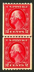 U.S. #442 MINT LINE PAIR OG LH