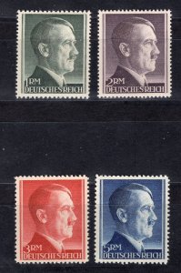 GERMANY 3rd REICH 1942 HITLER HIGH VALUES 1-5 MARK SCOTT 524-527 PERFECT MNH