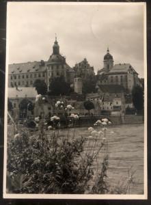 1956 Neuburg East Germany DDR RPPC Postcard Cover Castle View