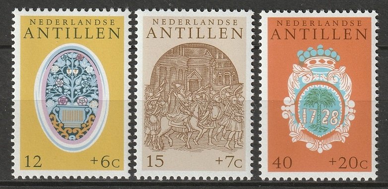Netherlands Antilles 1975 Sc B134-6 set MNH