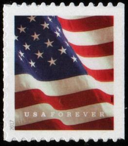 SC#5160 (49¢) U.S. Flag Plate Booklet Single (2017) SA