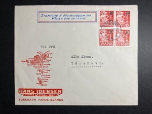 1940 Denmark Faroe Islands First Day Cover FDC Torshavn Local Use