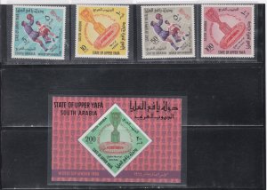 Aden - Upper Yafa MI28A-31A, Block6, World Cup Soccer, Mint NH