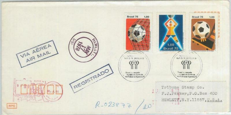 78985 - BRAZIL - Postal History -  FOOTBALL stamp  set on COVER - Argentina 1978