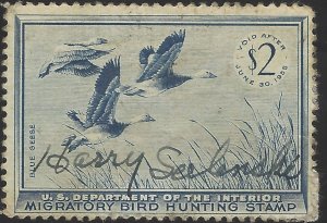 US Scott #RW22 Used Fine 1955 US Federal Duck Stamp