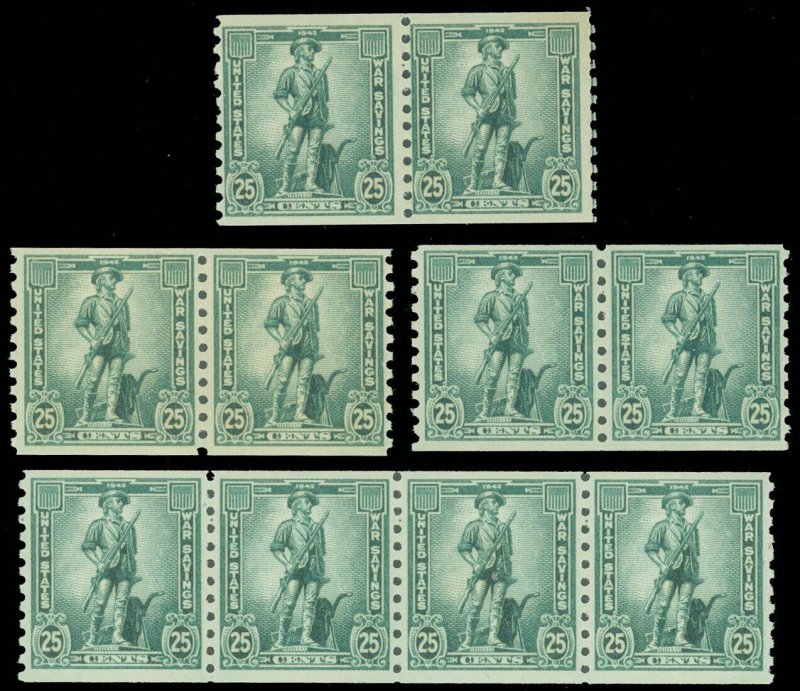 US Scott #WS13 (x8) WAR SAVINGS Stamps! Mint, 6 NH, 4 LH, SCV $52.50 Total! (SK) 