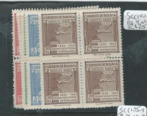 BOLIVIA (P0606B) A/M  SCC100-4  BL OF 4  MNH