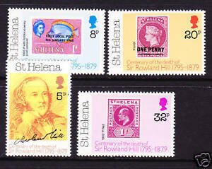 ST HELENA 1979 CENTENARY ROWLAND HILL  SET 4  MNH 